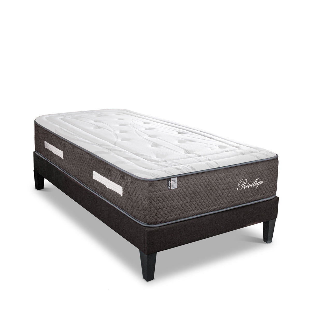 Ensemble Privilège - Matelas ressorts ensachés hypersoft + Sommier - 30 cm d'épaisseur