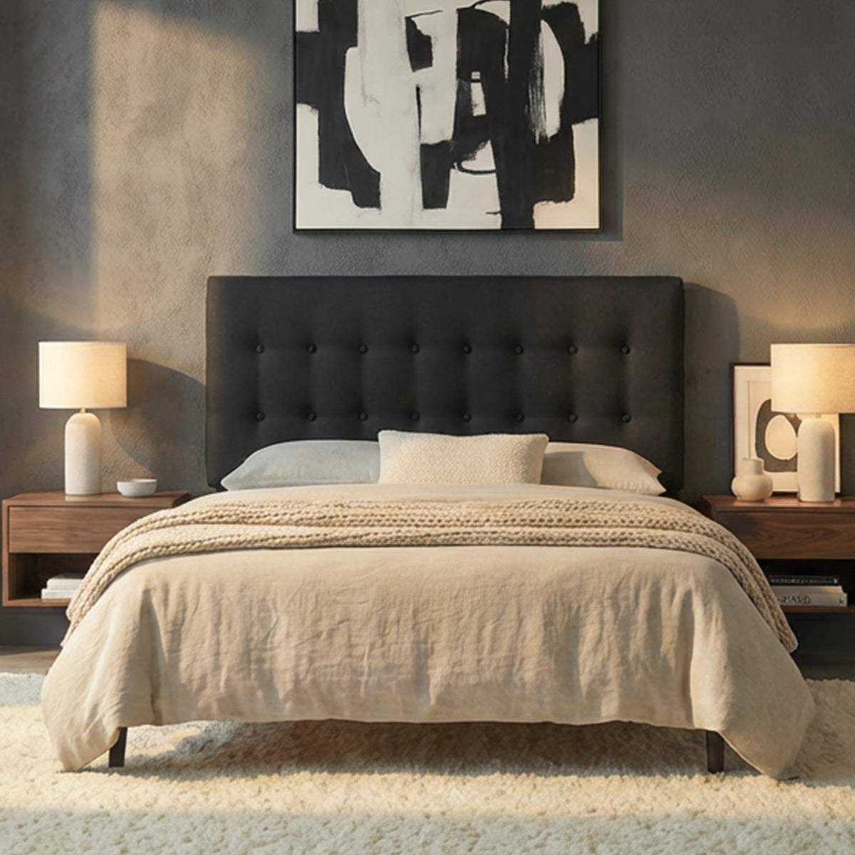 Tête de lit Capitonnée Tissu MARGOT