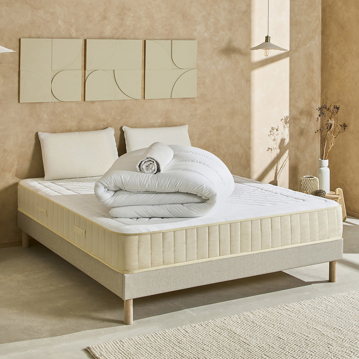 Prêt-à-dormir SYMPHONIE 2.0 avec Sommier, Couette, Oreillers et Protège-matelas