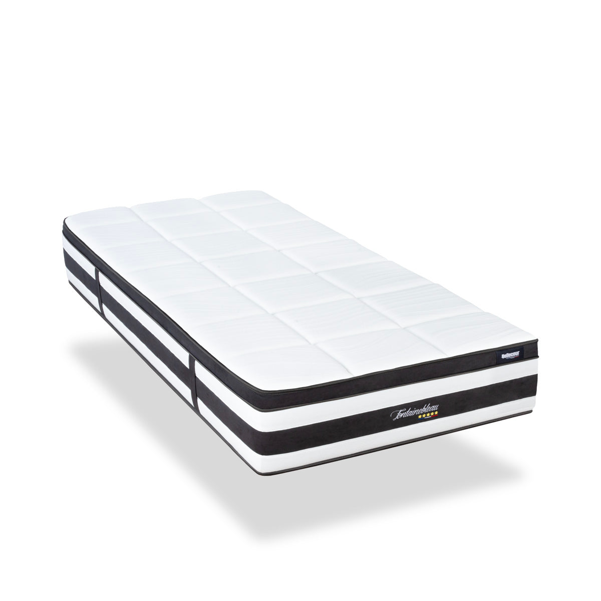 Matelas Fontainebleau - Ressorts ensachés + mémoire de forme - Moelleux puis ferme - 25 cm d'épaisseur