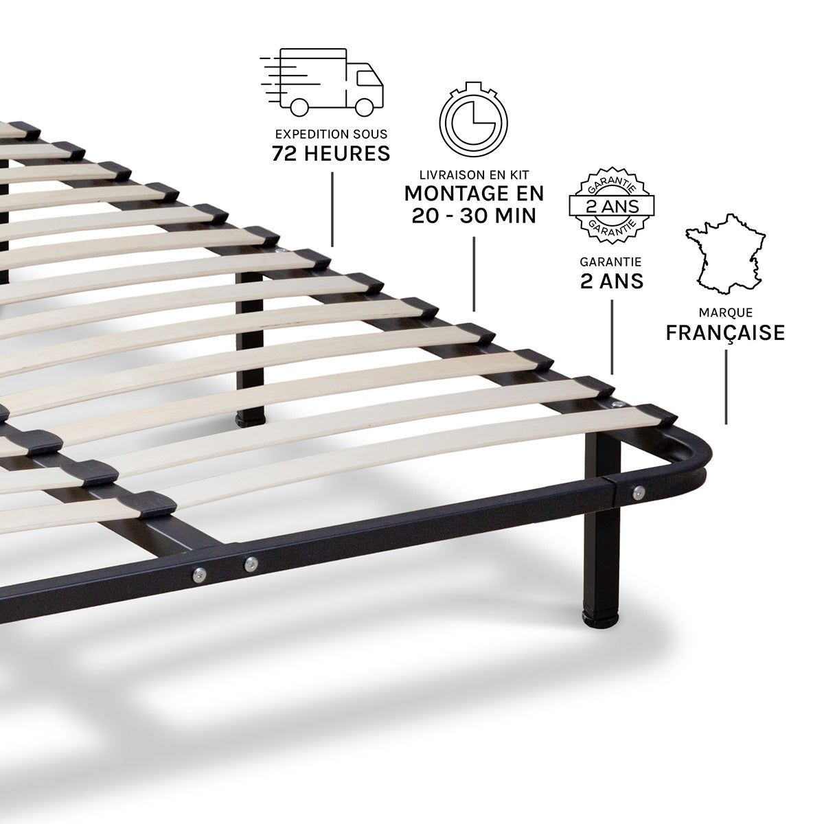 Sommier Cadre à Lattes SOMKIT