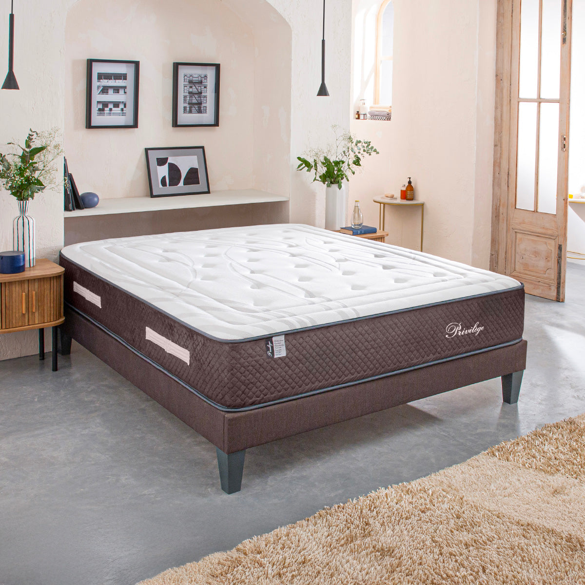 Ensemble Matelas Hybride PRIVILÈGE avec sommier