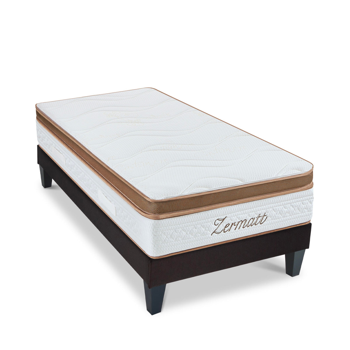 Ensemble Matelas Mémoire de forme ZERMATT avec sommier