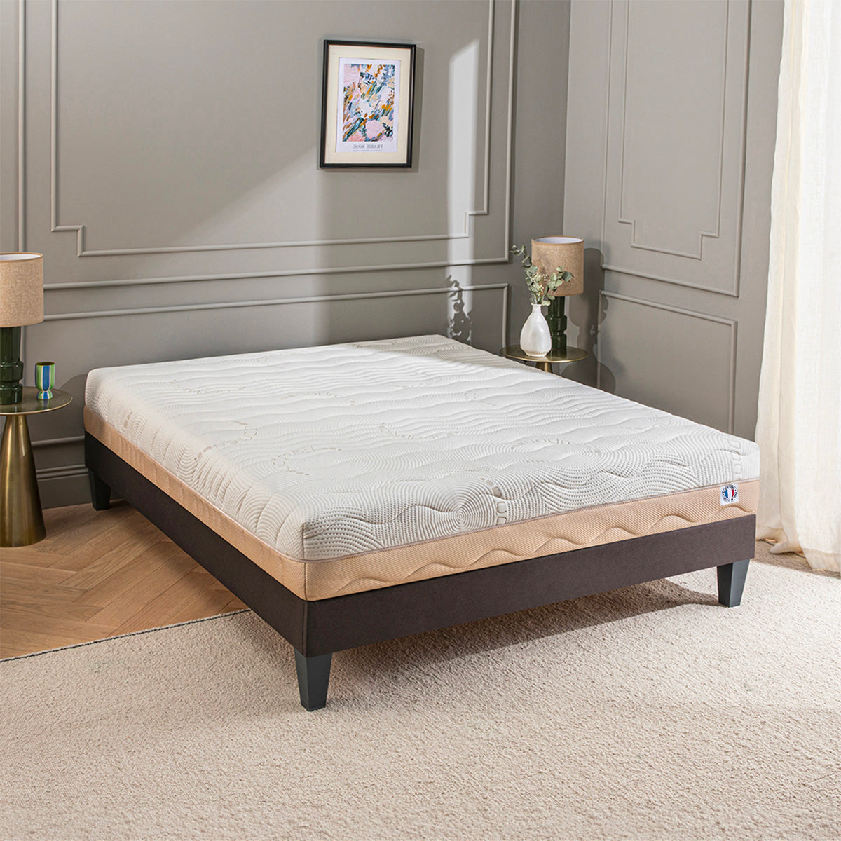 Ensemble Matelas Mousse LÉMAN avec sommier