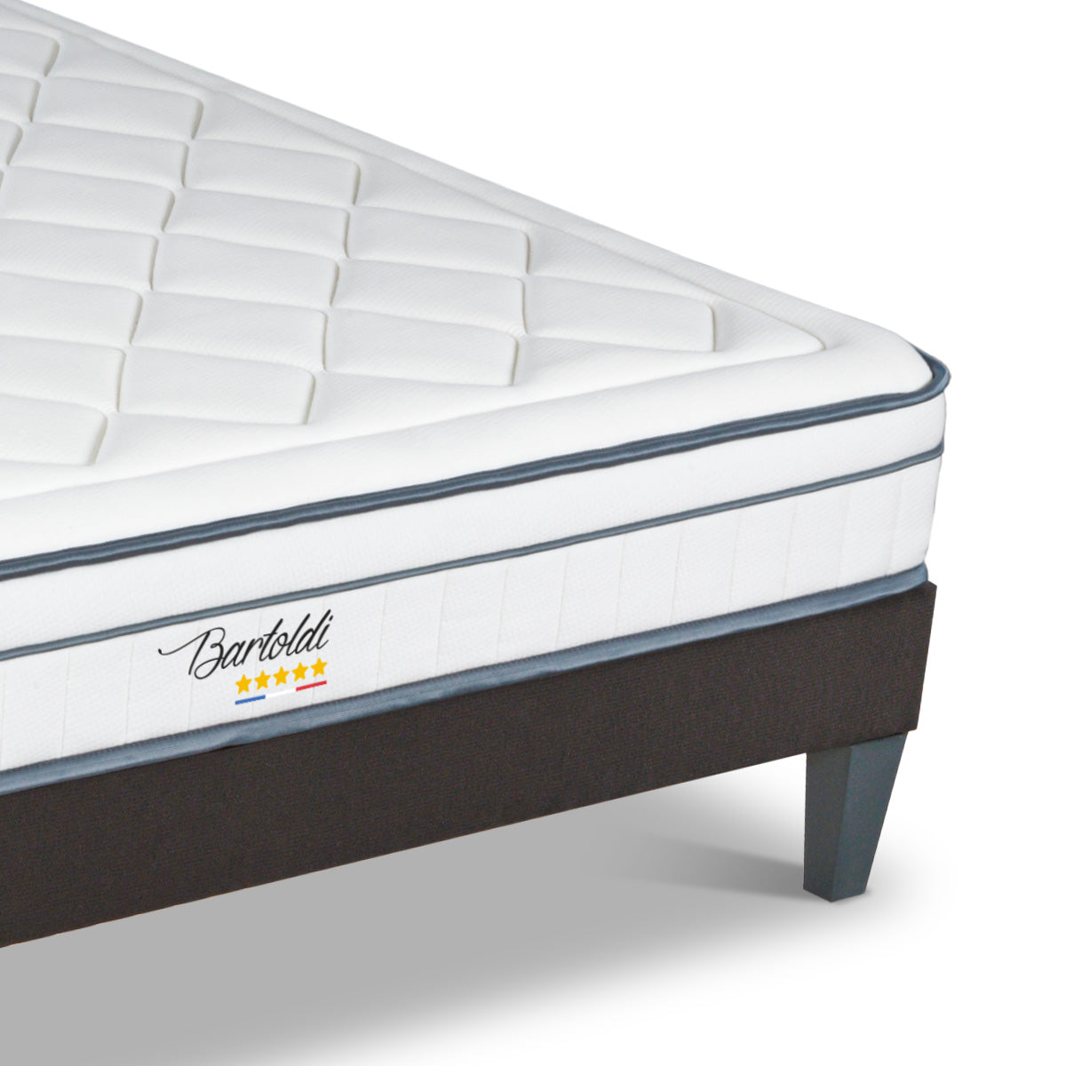 Prêt-à-dormir BARTOLDI avec Sommier, Couette, Oreillers et Protège-matelas