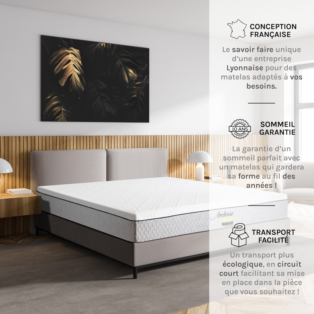 Ensemble Matelas Mémoire de forme AMBOISE avec sommier