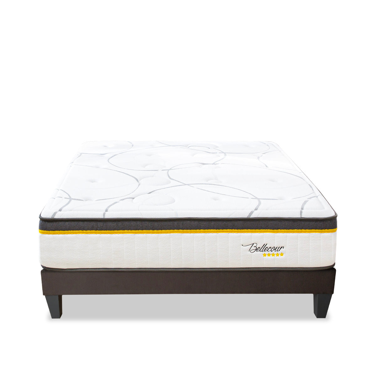 Ensemble Matelas Ressorts ensachés BELLECOUR 3.0 avec sommier