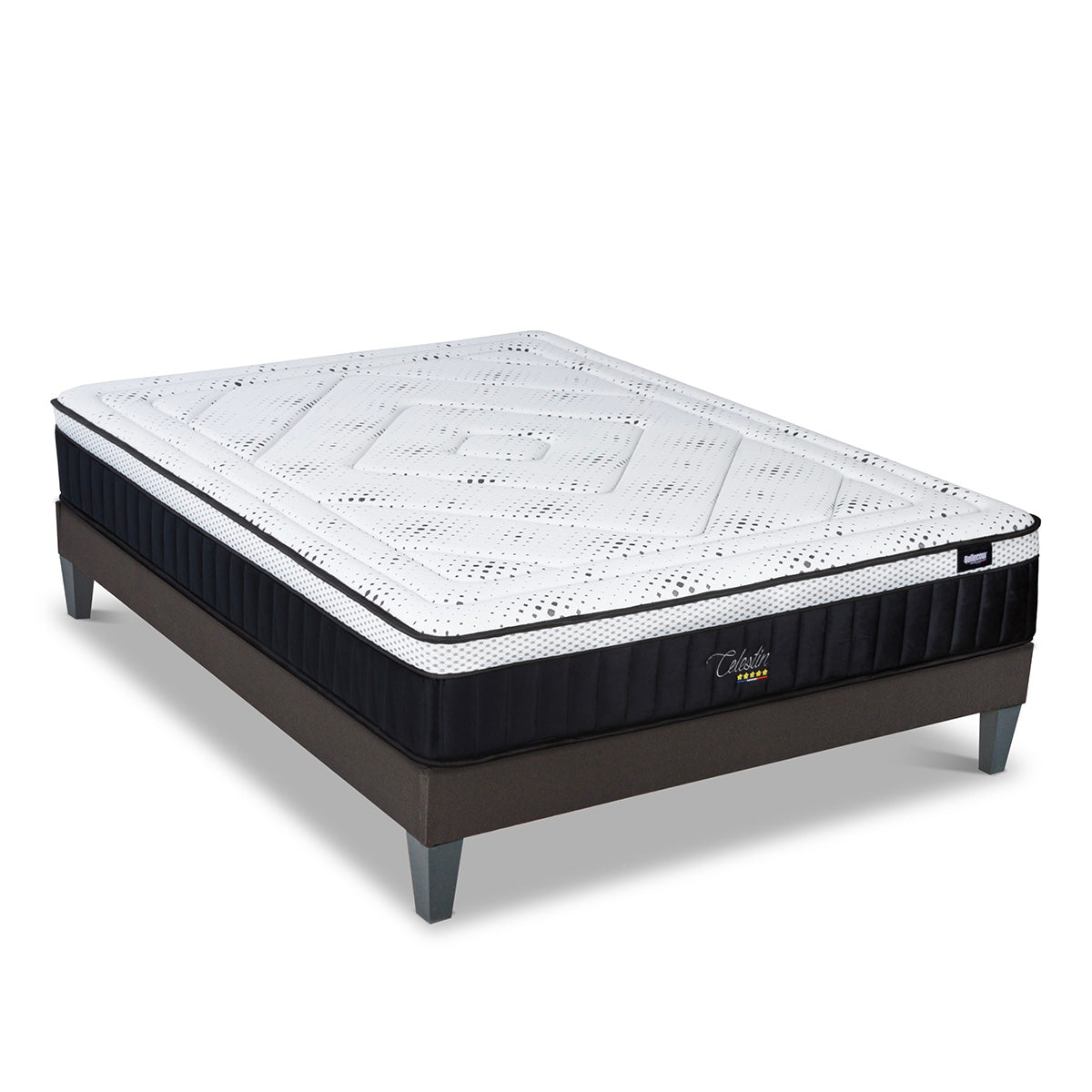 Ensemble Matelas Mémoire de forme CÉLESTIN 2.0 avec sommier
