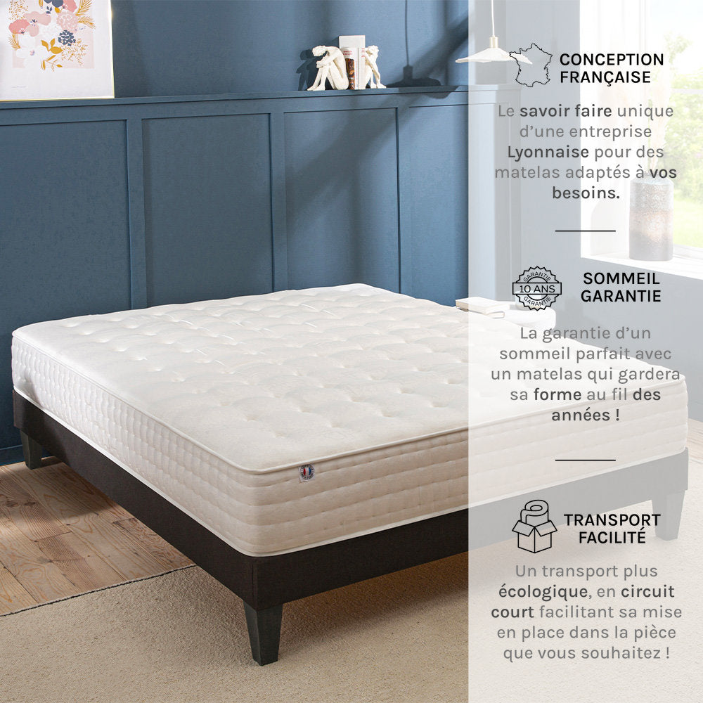 Prêt-à-dormir CHÂTELET avec Sommier, Couette, Oreillers et Protège-matelas