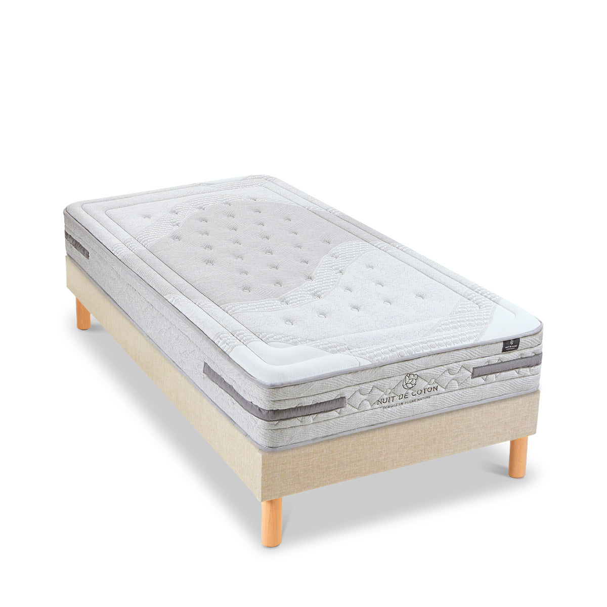 Ensemble Matelas Ressorts ensachés SÉRÉNADE avec sommier