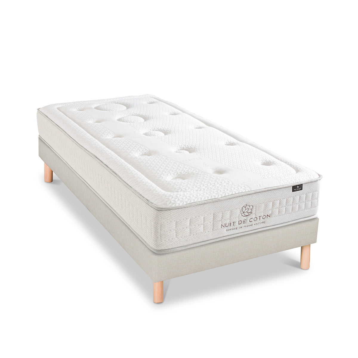Ensemble Matelas Latex PRÉLUDE avec sommier