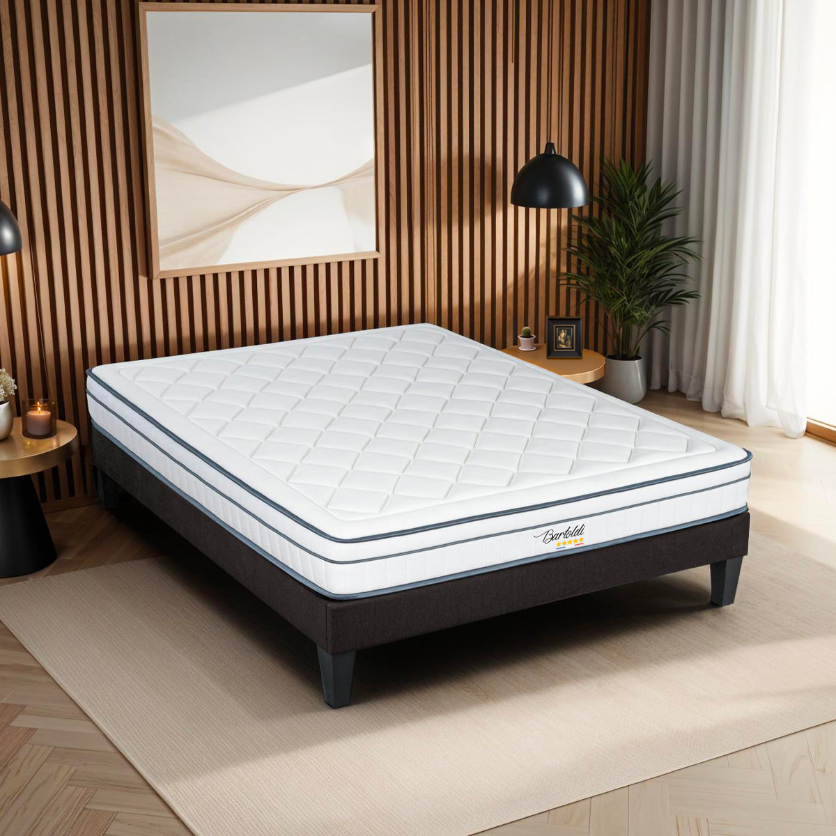 Ensemble Matelas Hybride BARTOLDI avec sommier