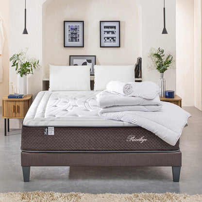 Prêt-à-dormir PRIVILÈGE avec Sommier, Couette, Oreillers et Protège-matelas