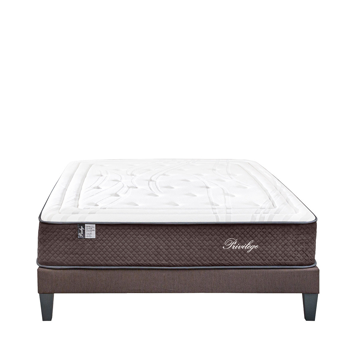 Ensemble Privilège - Matelas ressorts ensachés hypersoft + Sommier - 30 cm d'épaisseur