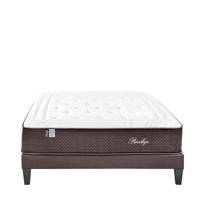 Ensemble Privilège - Matelas ressorts ensachés hypersoft + Sommier - 30 cm d'épaisseur