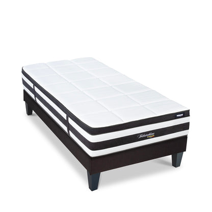 Ensemble Fontainebleau - Matelas ressorts ensachés + mémoire de forme + Sommier - 25 cm d'épaisseur