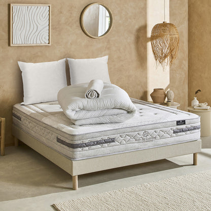 Prêt-à-dormir SÉRÉNADE avec Sommier, Couette, Oreillers et Protège-matelas