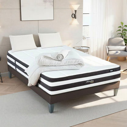 Prêt-à-dormir FONTAINEBLEAU avec Sommier, Couette, Oreillers et Protège-matelas