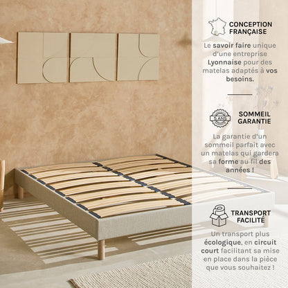 Sommier À Lattes Tissu LINO