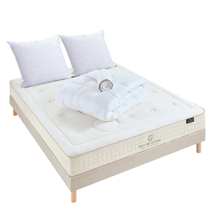 Prêt-à-dormir PRÉLUDE avec Sommier, Couette, Oreillers et Protège-matelas