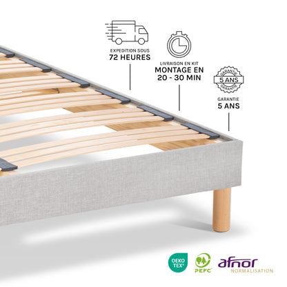 Sommier À Lattes Tissu CAPITOLE