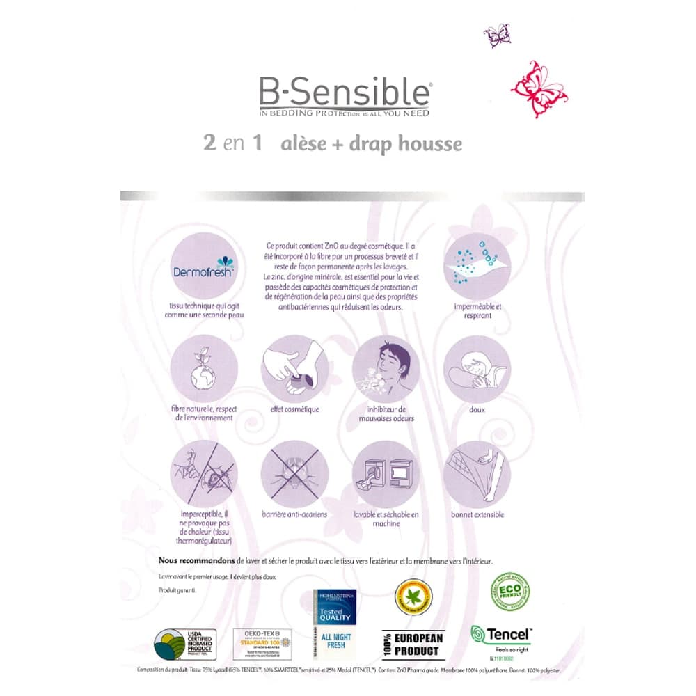 Alèse Imperméable Bonnet 32 cm B-Sensible