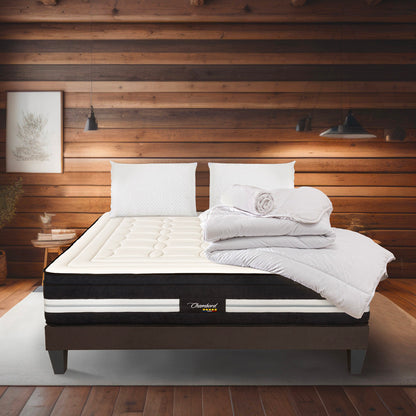 Prêt-à-dormir CHAMBORD avec Sommier, Couette, Oreillers et Protège-matelas