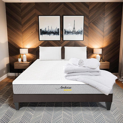 Prêt-à-dormir AMBOISE avec Sommier, Couette, Oreillers et Protège-matelas