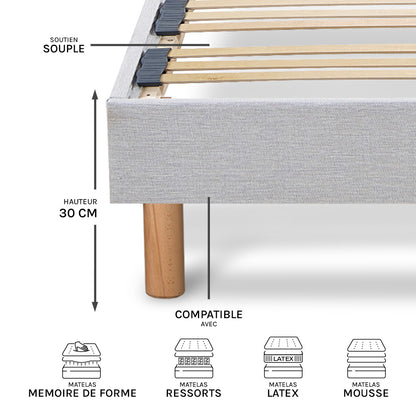 Sommier À Lattes Tissu CAPITOLE