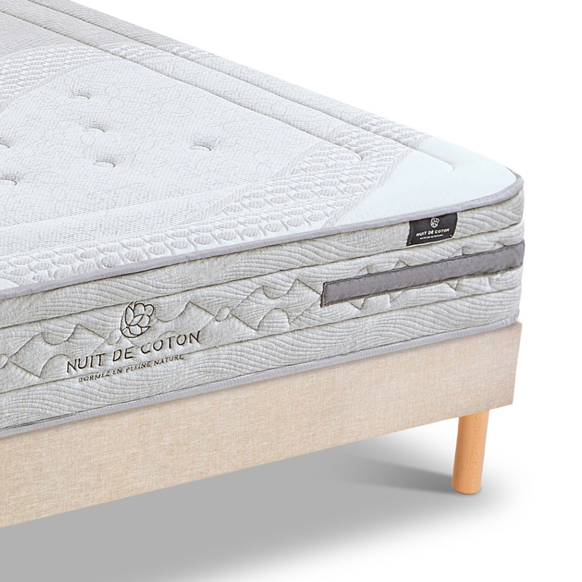 Prêt-à-dormir SÉRÉNADE avec Sommier, Couette, Oreillers et Protège-matelas