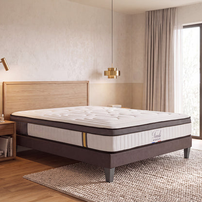 Ensemble Tivoli - Matelas mémoire de forme moelleux + Sommier bois - 25 cm d'épaisseur