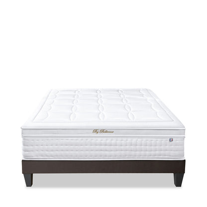 Ensemble Empereur - Matelas mémoire de forme + gel frais + Sommier bois - 33 cm d'épaisseur