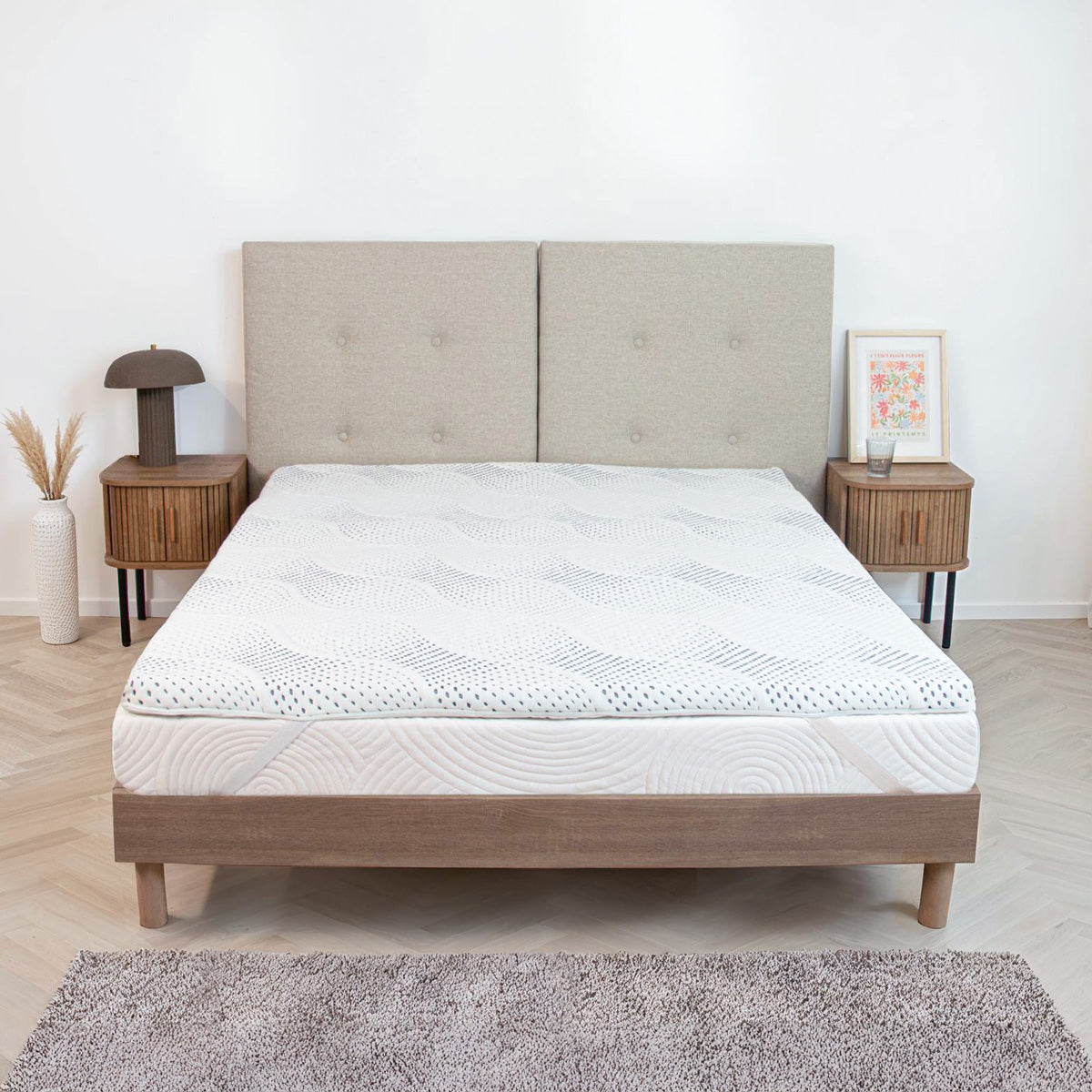 Surmatelas Mémoire de forme et Gel fraîcheur 5 cm VISCO TOUCH