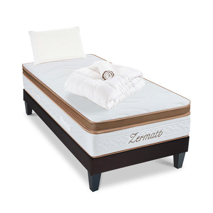 Prêt-à-dormir ZERMATT avec Sommier, Couette, Oreillers et Protège-matelas