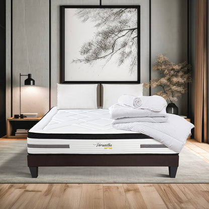 Prêt-à-dormir VERSAILLES avec Sommier, Couette, Oreillers et Protège-matelas