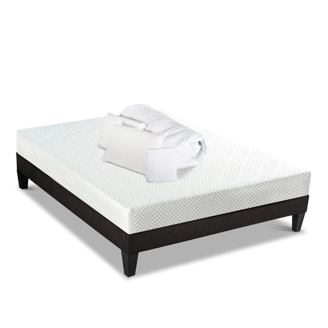 Prêt-à-dormir ABSOLU avec Sommier, Couette, Oreillers et Protège-matelas