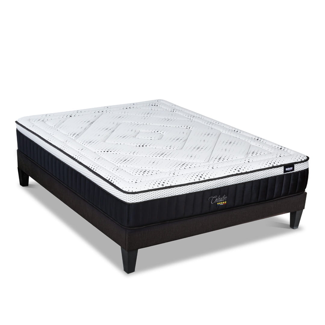 Ensemble Matelas Mémoire de forme CÉLESTIN 2.0 avec sommier