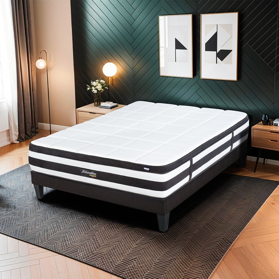 Ensemble Matelas Ressorts Ensachés FONTAINEBLEAU
