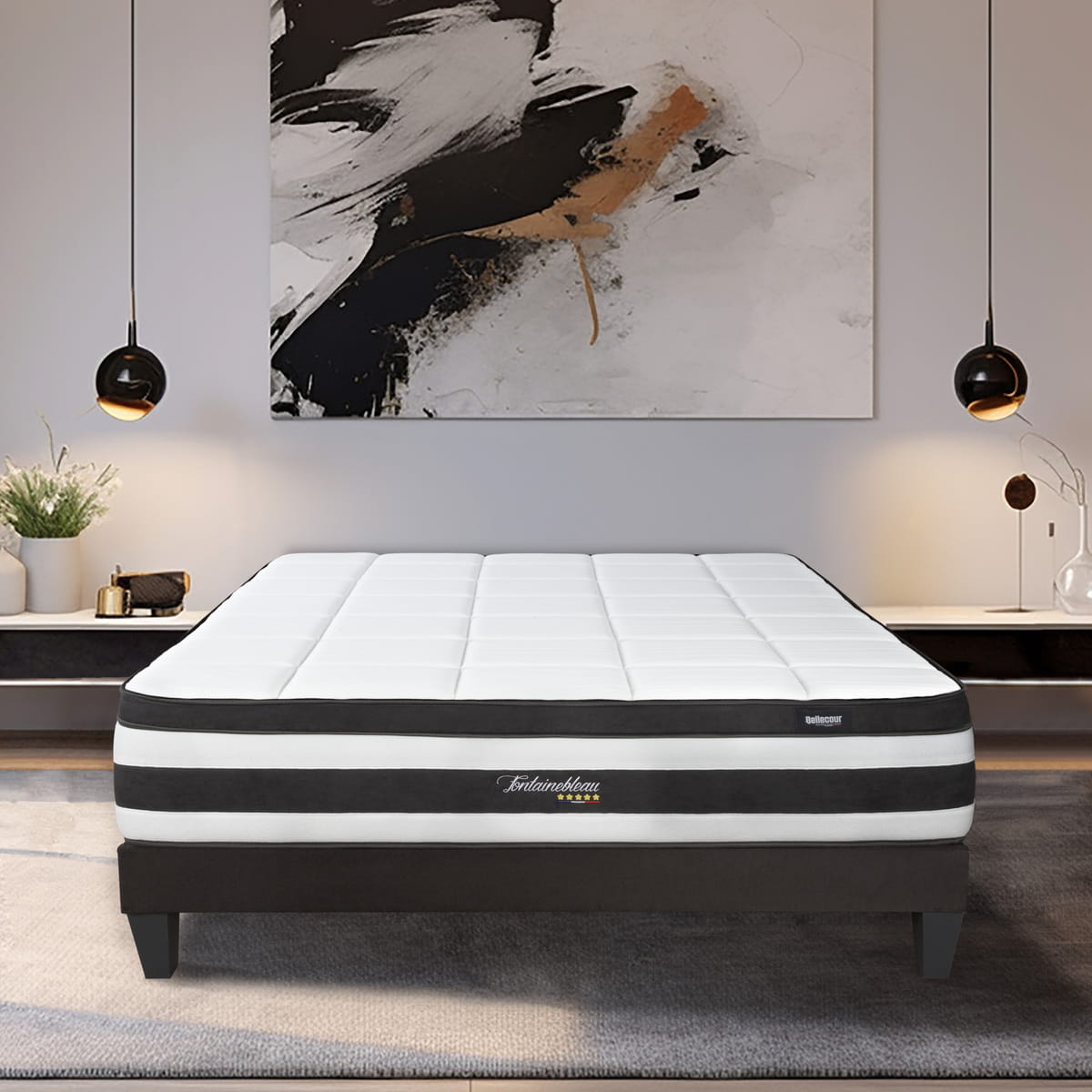 Ensemble Matelas Ressorts Ensachés FONTAINEBLEAU