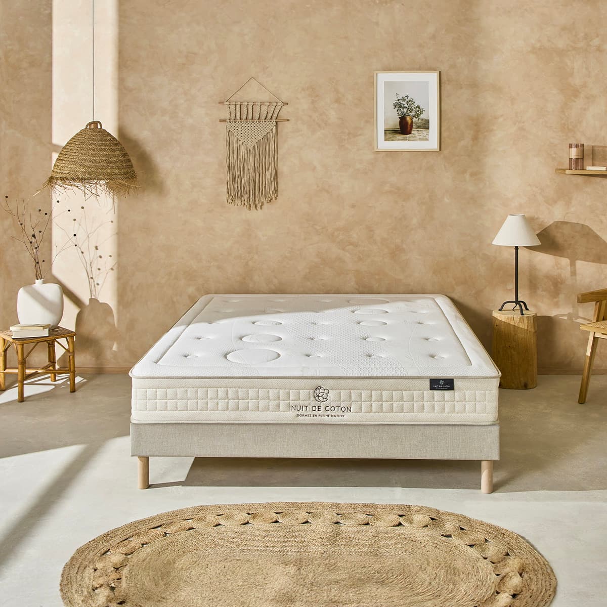 Ensemble Matelas Latex PRÉLUDE avec sommier