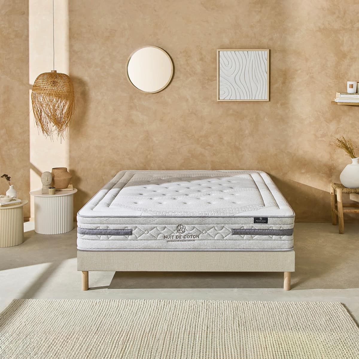 Ensemble Matelas Ressorts ensachés SÉRÉNADE avec sommier