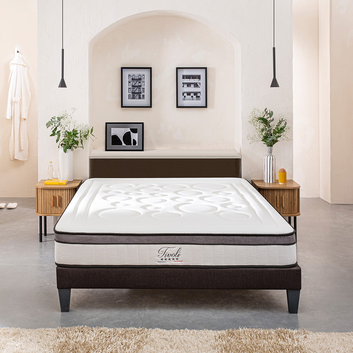 Ensemble Matelas Mémoire de forme TIVOLI avec sommier