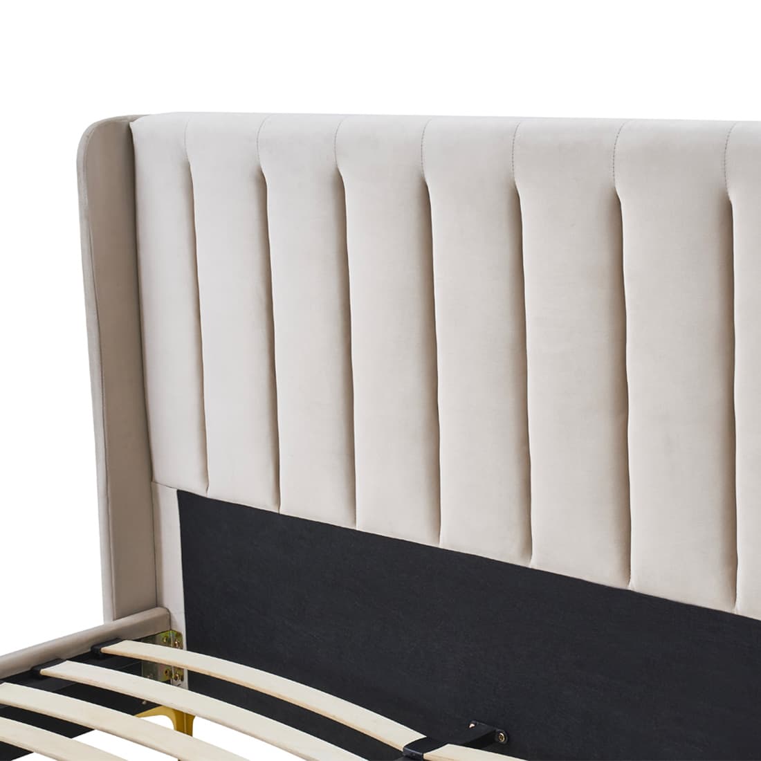 Lit Velours Beige LAVEZZI