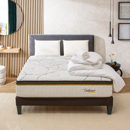 Prêt-à-dormir BELLECOUR 3.0 avec Sommier, Couette, Oreillers et Protège-matelas