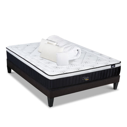 Prêt-à-dormir CÉLESTIN 2.0 avec Sommier, Couette, Oreillers et Protège-matelas