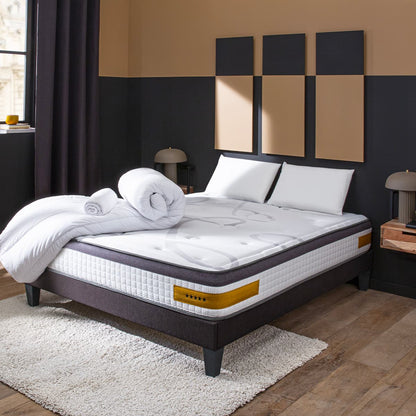 Prêt-à-dormir COPENHAGUE avec Sommier, Couette, Oreillers et Protège-matelas
