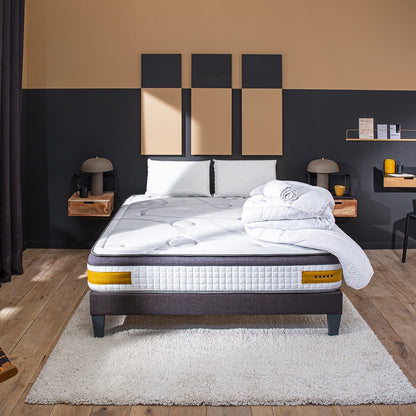 Prêt-à-dormir COPENHAGUE avec Sommier, Couette, Oreillers et Protège-matelas