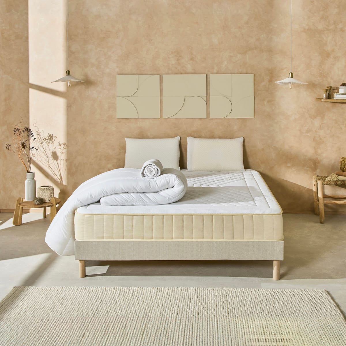 Prêt-à-dormir SYMPHONIE 2.0 avec Sommier, Couette, Oreillers et Protège-matelas