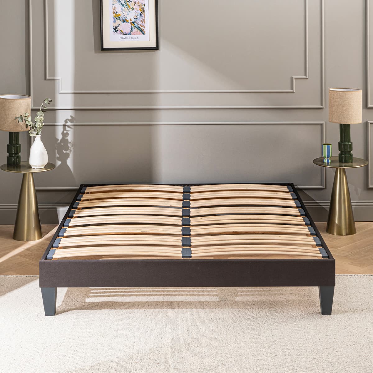 Sommier À Lattes Tissu VICTOIRE