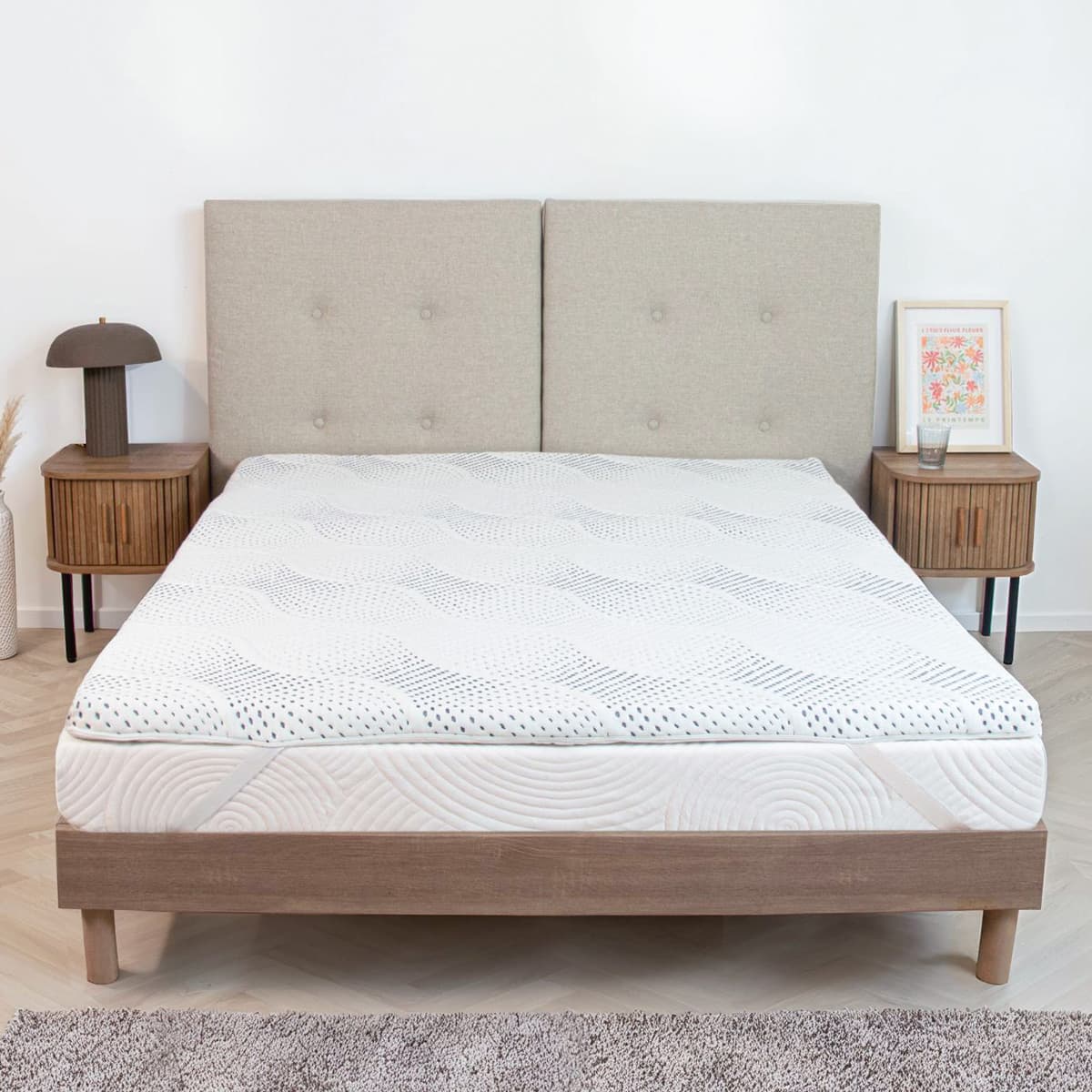 Surmatelas Mémoire de forme et Gel fraîcheur 5 cm VISCO TOUCH
